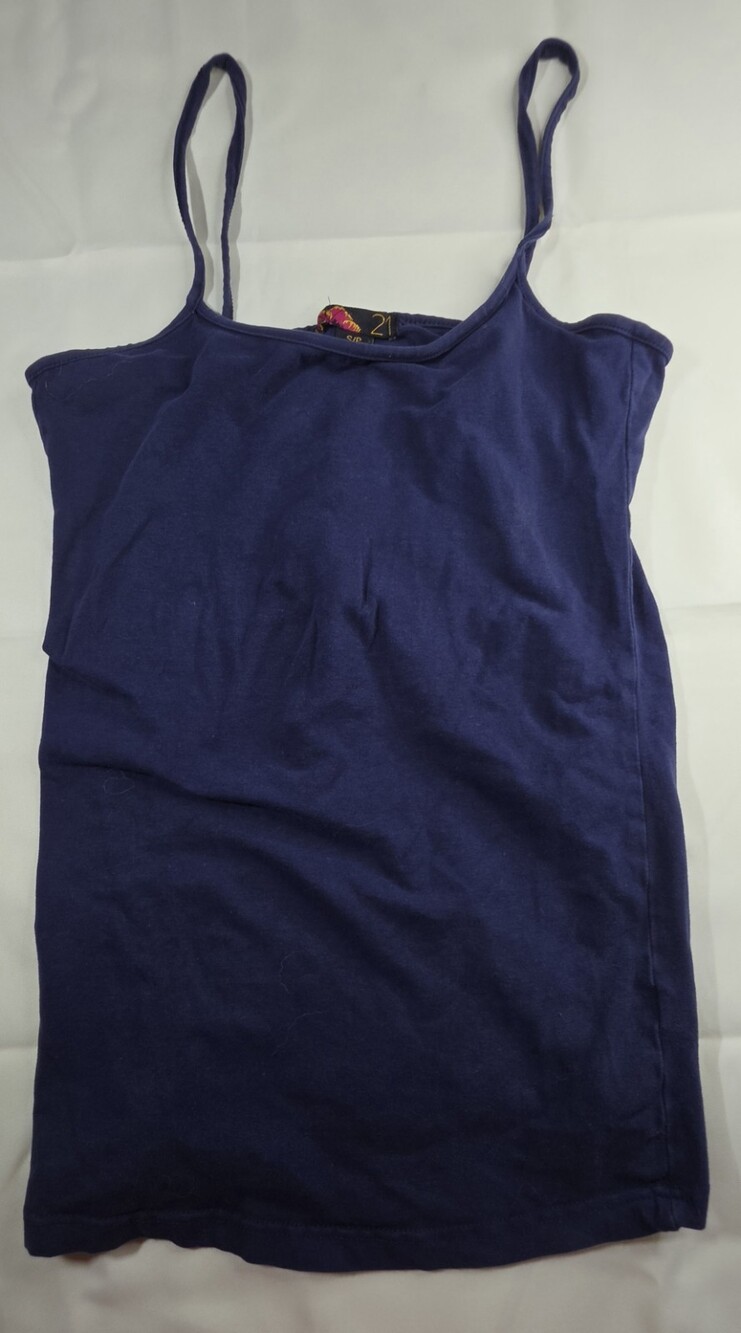 Forever 21 Navy Blue Spaghetti Strap Cami Top Size Small Sku 0279
